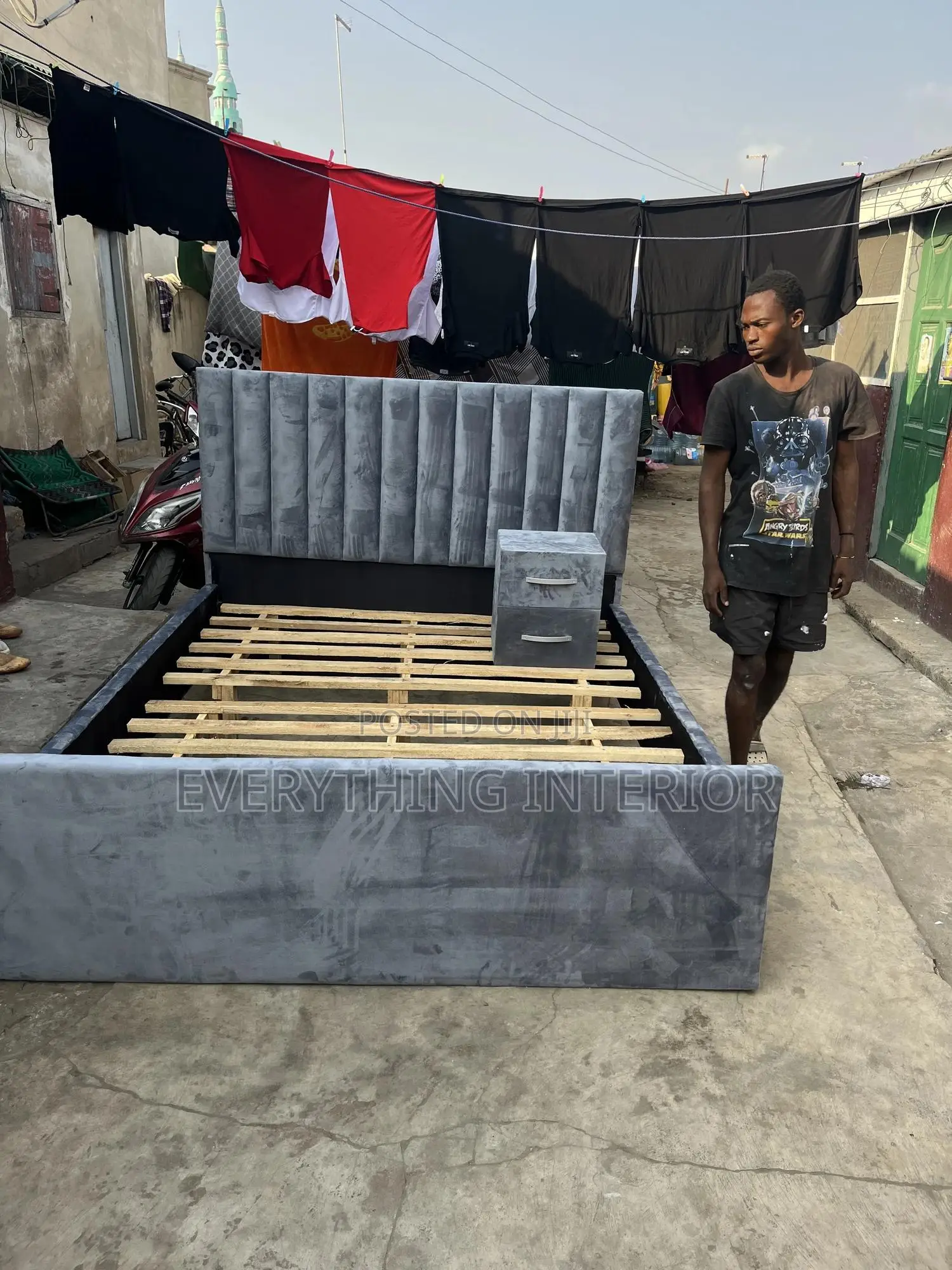 Queen Size 72 by 75 Mattress Bedframe Size Available With Side Drawer