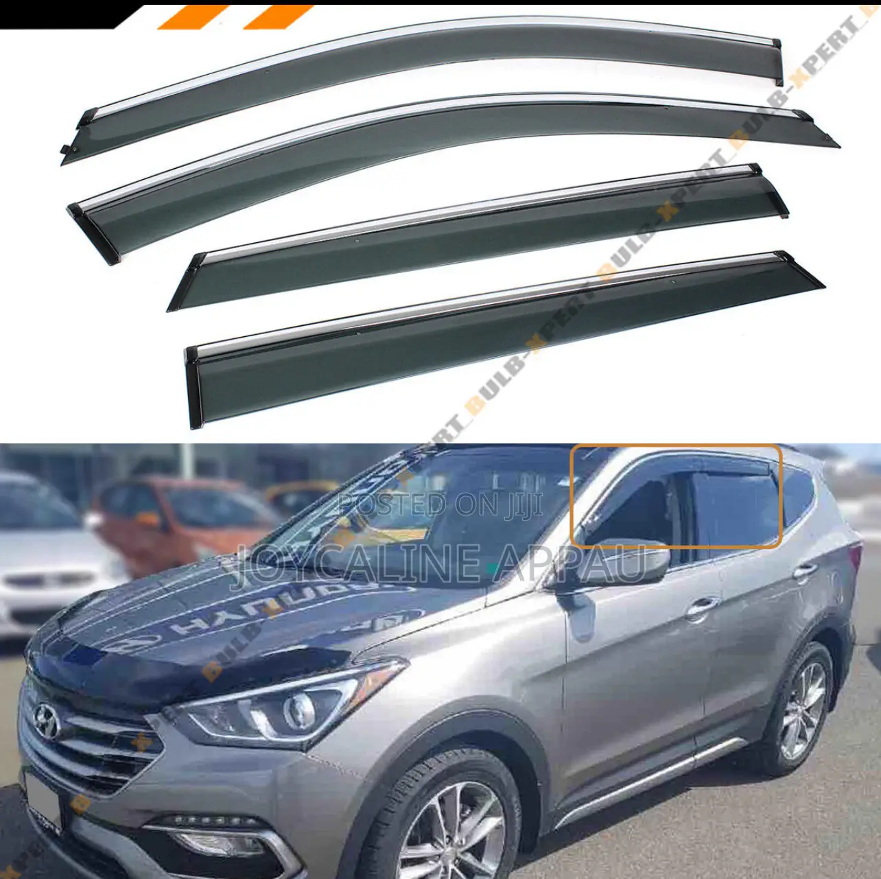 Hyundai Santa Fe 2015 to 2020 Window Door Visor/Rain Guard