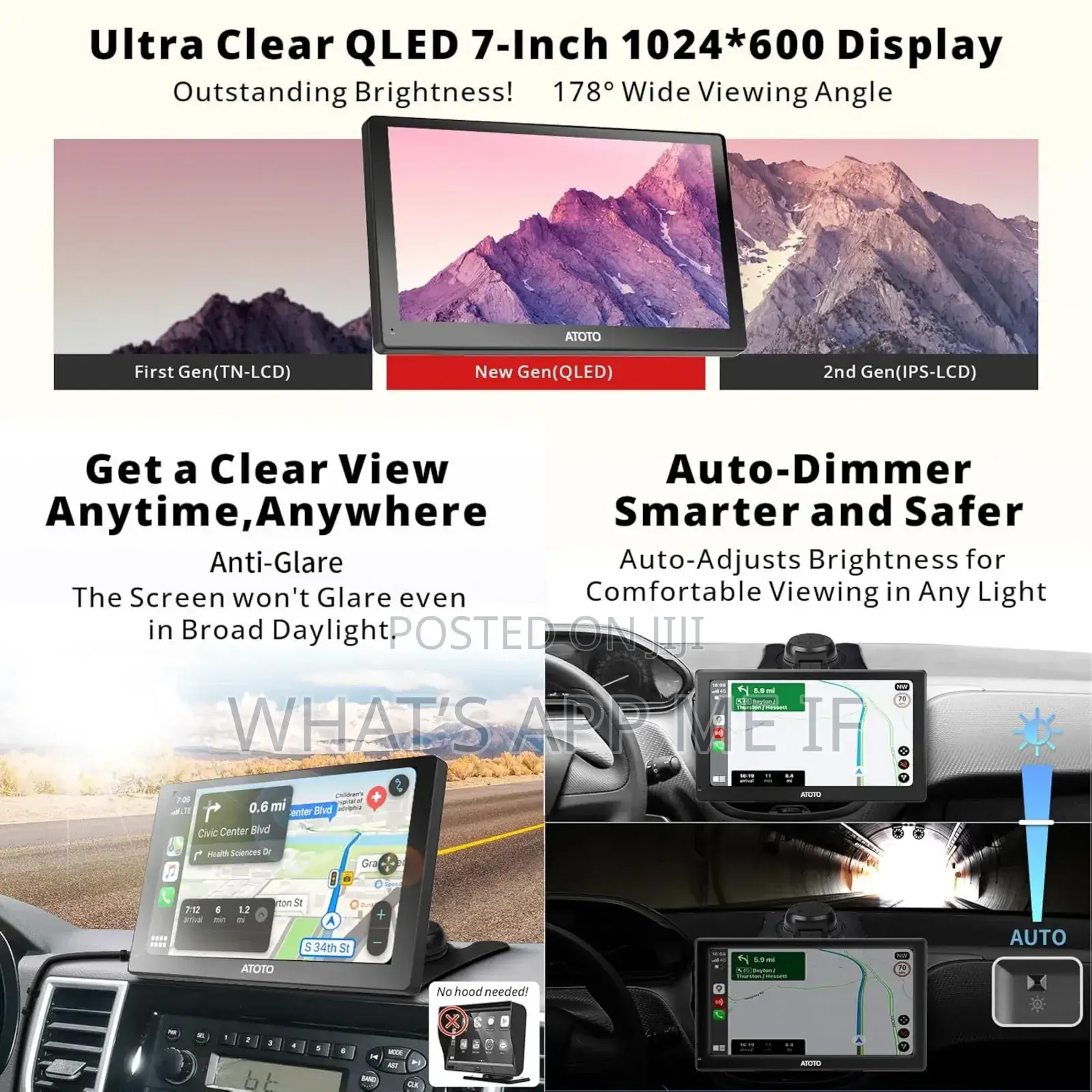 Atoto [Android 4+32g] Portable Carplay Car Stereo,