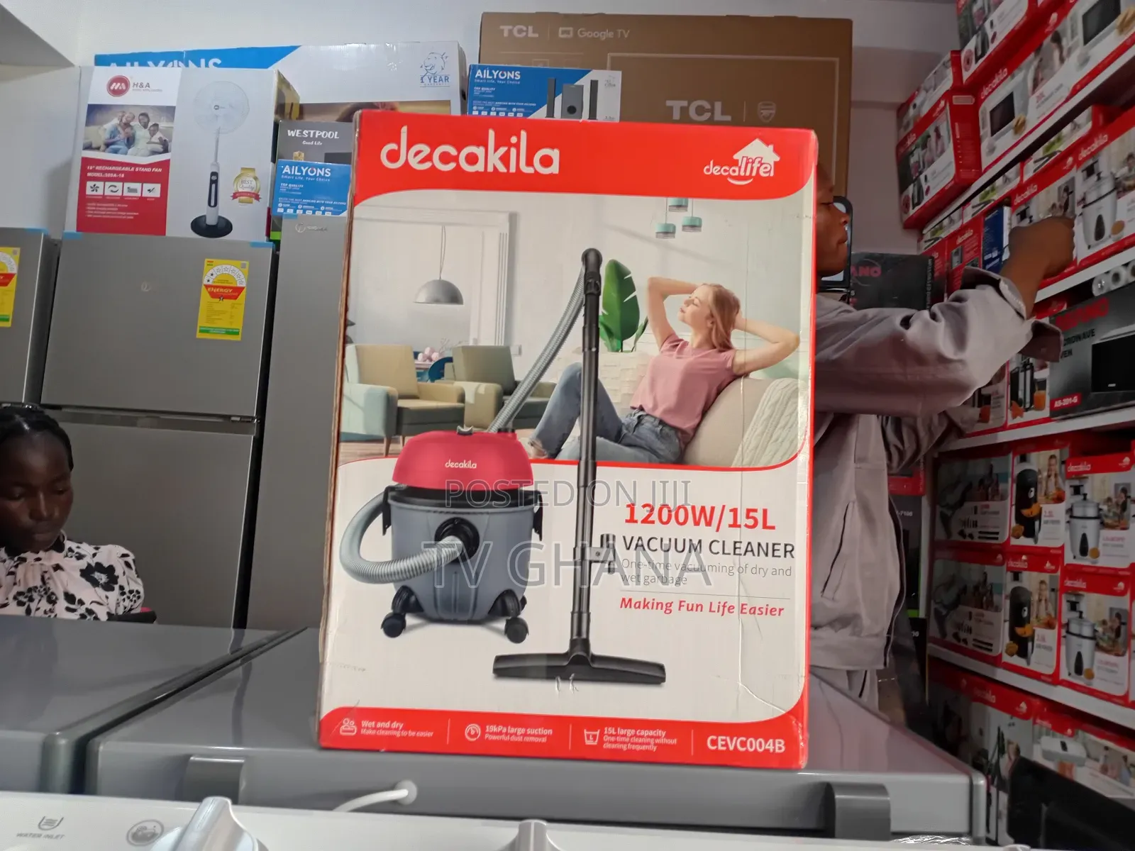 Decakila 1200w Heavy-Duty 15l Vacuum Cleaner – Powerful Suction,