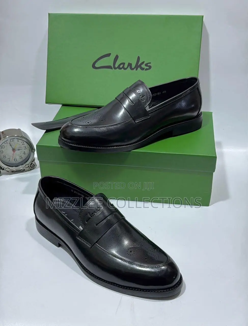Black Leather Easy Wear Clark’S Loafers