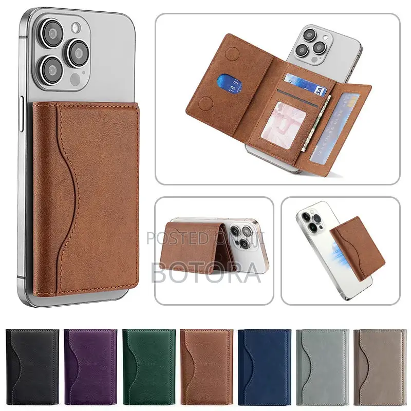 Magsafe Leather Card Holder Wallet Stand