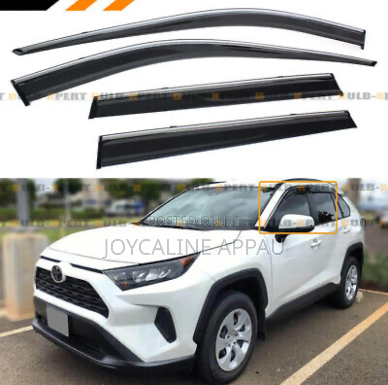 Original Toyota Rav4 2015 to 2024 Window Visor/Rain Guard Chrome