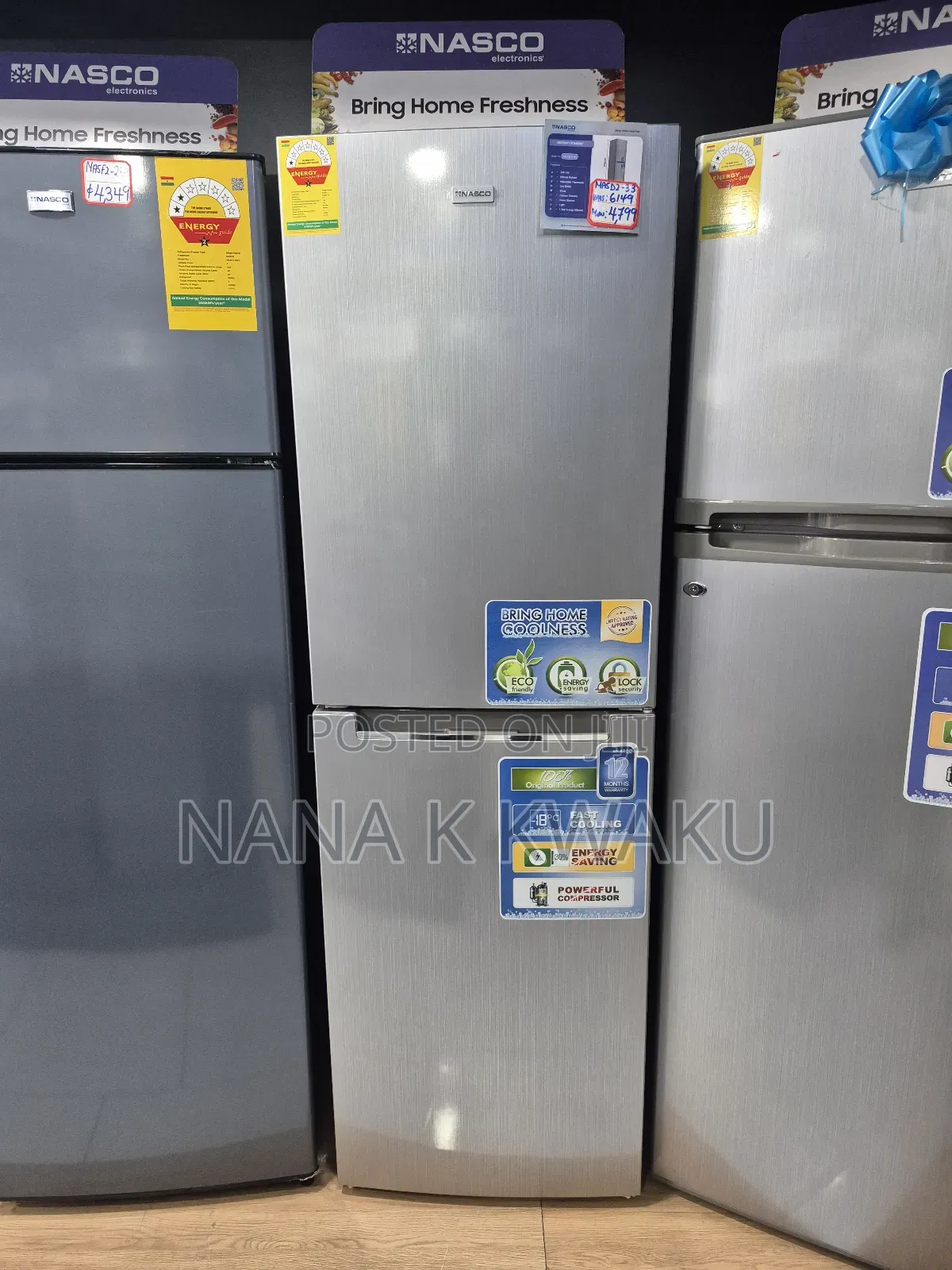 Buy This Nasco 245litres Double Door Fridge With Bottom Freezer