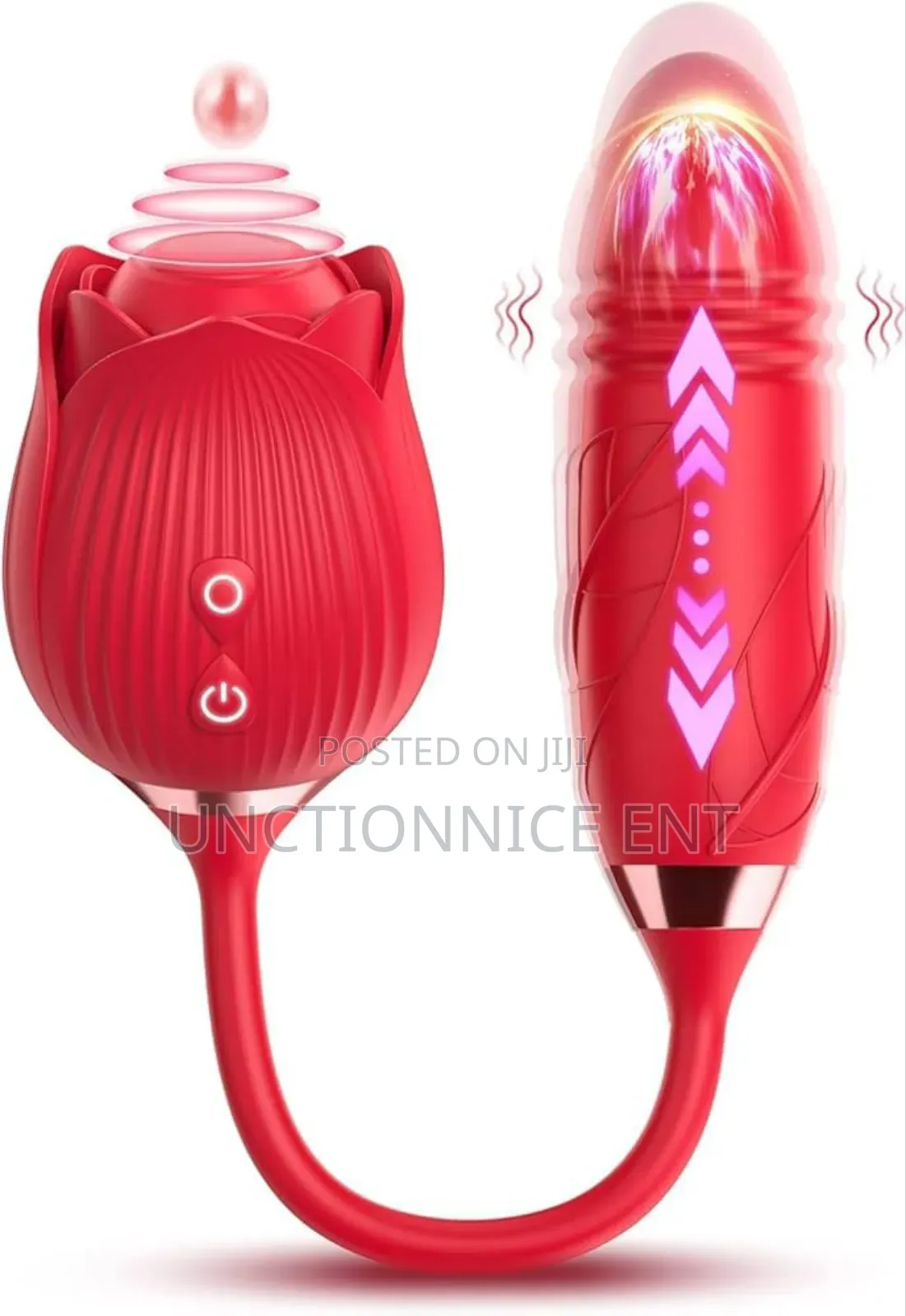 Rose Double Head Clitoral and Tongue Licking Stimulator Toy
