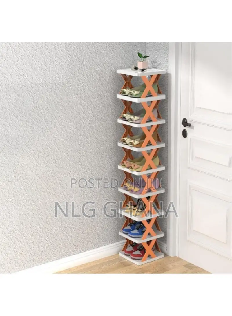 9-Layer Plastic Shoe Rack Space Saving Multi-Layer Door Bath Tvx9073