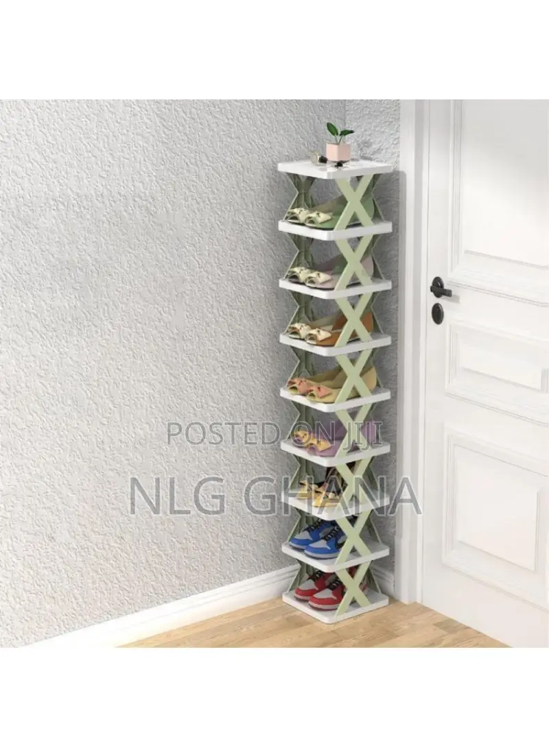 9-Layer Plastic Shoe Rack Space Saving Multi-Layer Door Bath Tvx9073