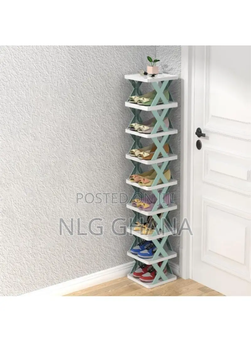 9-Layer Plastic Shoe Rack Space Saving Multi-Layer Door Bath Tvx9073