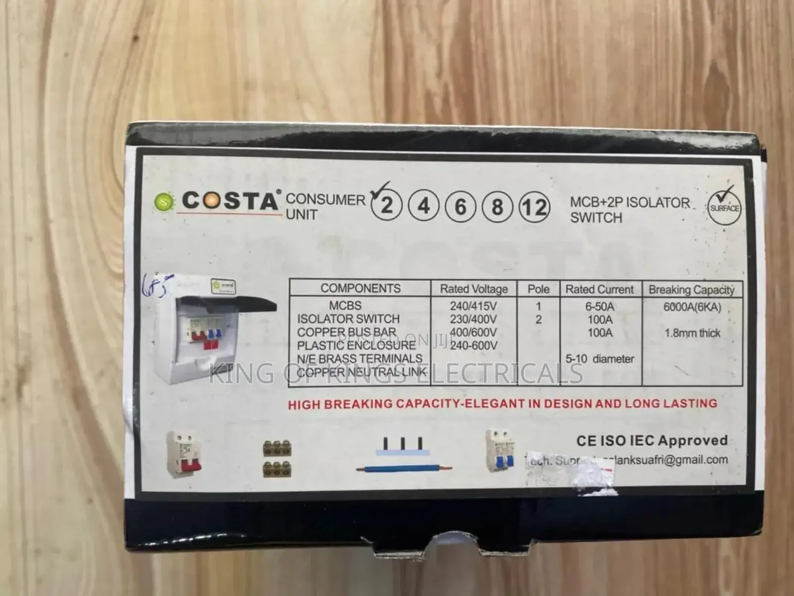Costa Plastic Distribution Box – 2 Way (Ct002)
