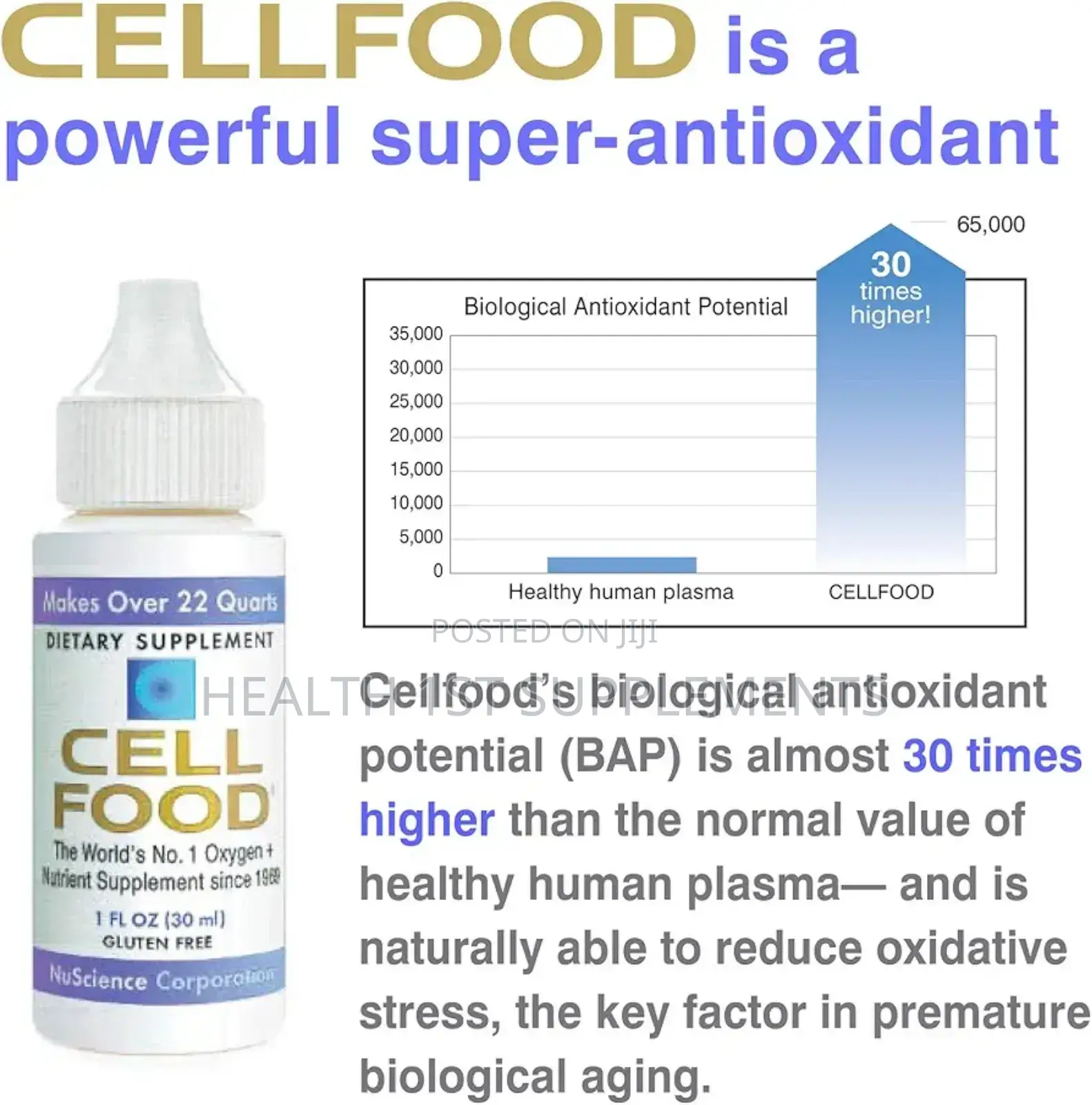 Enjoy Health Again, Disease Away, Cell Food Oxygen + Nutrient Sup 30ml