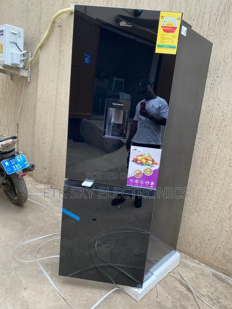 Rainbow Rf-433bbg-1a 309liters Black Mirror Fridge