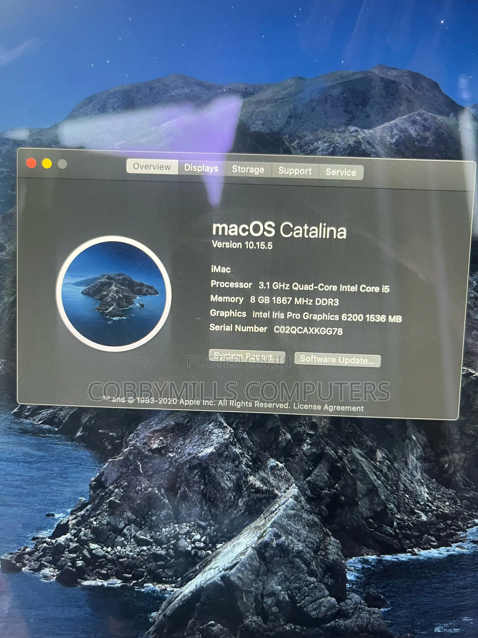Desktop Computer Apple iMac 8GB Intel Core i5 HDD 1T