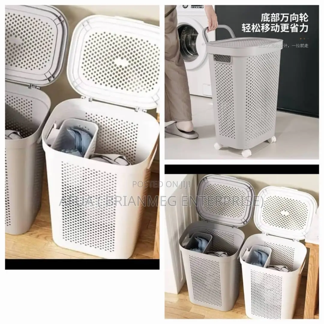 60lts Laundry Basket With Wheels