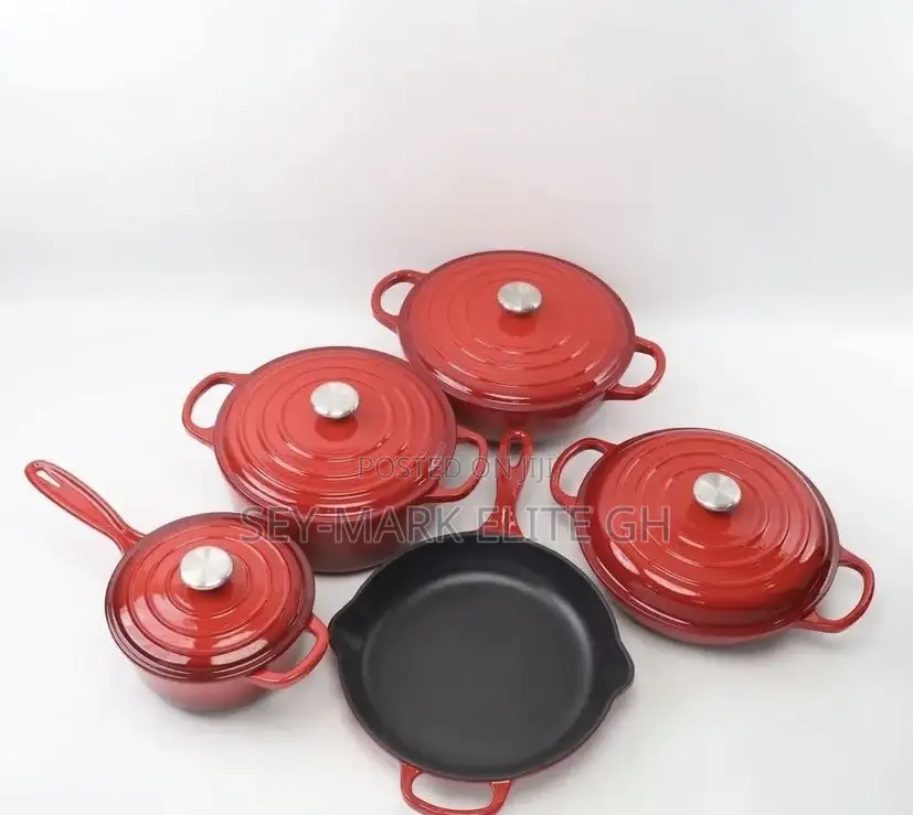 5pcs Set Cast Iron Cookware