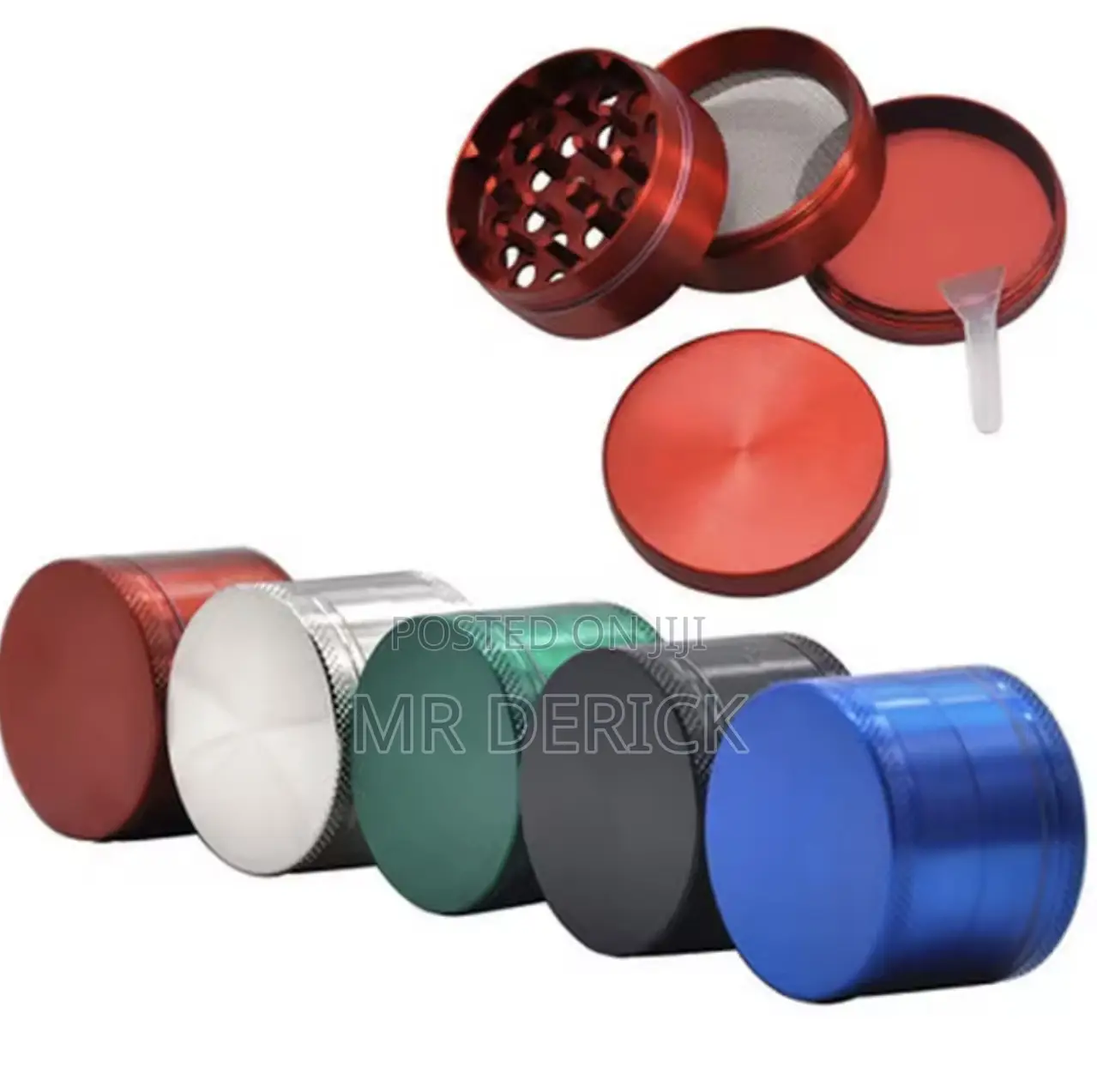 Red Mini 40mm 4 Layers Dry Herb Grinder or Crusher Metal Zinc Alloy