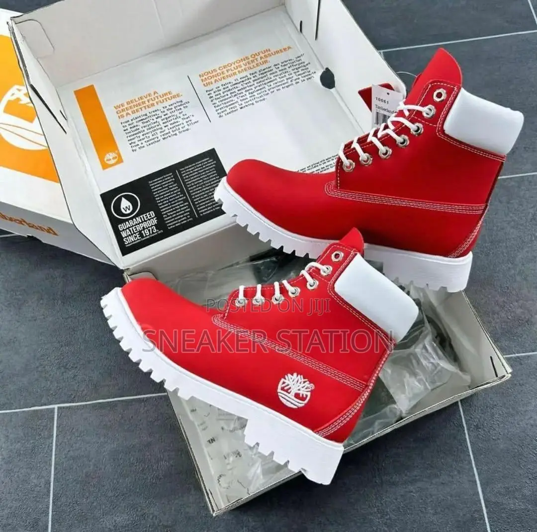 Timberland Boots Red/White