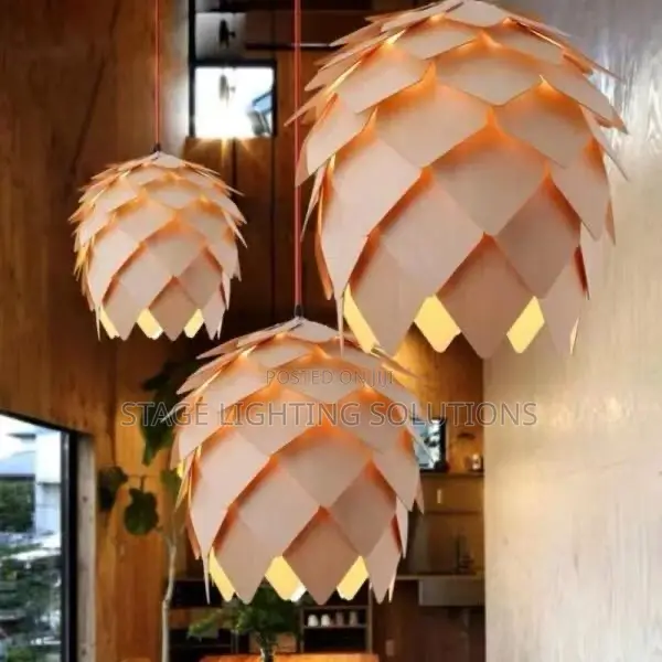 Wooden Rattan Rustic Lights