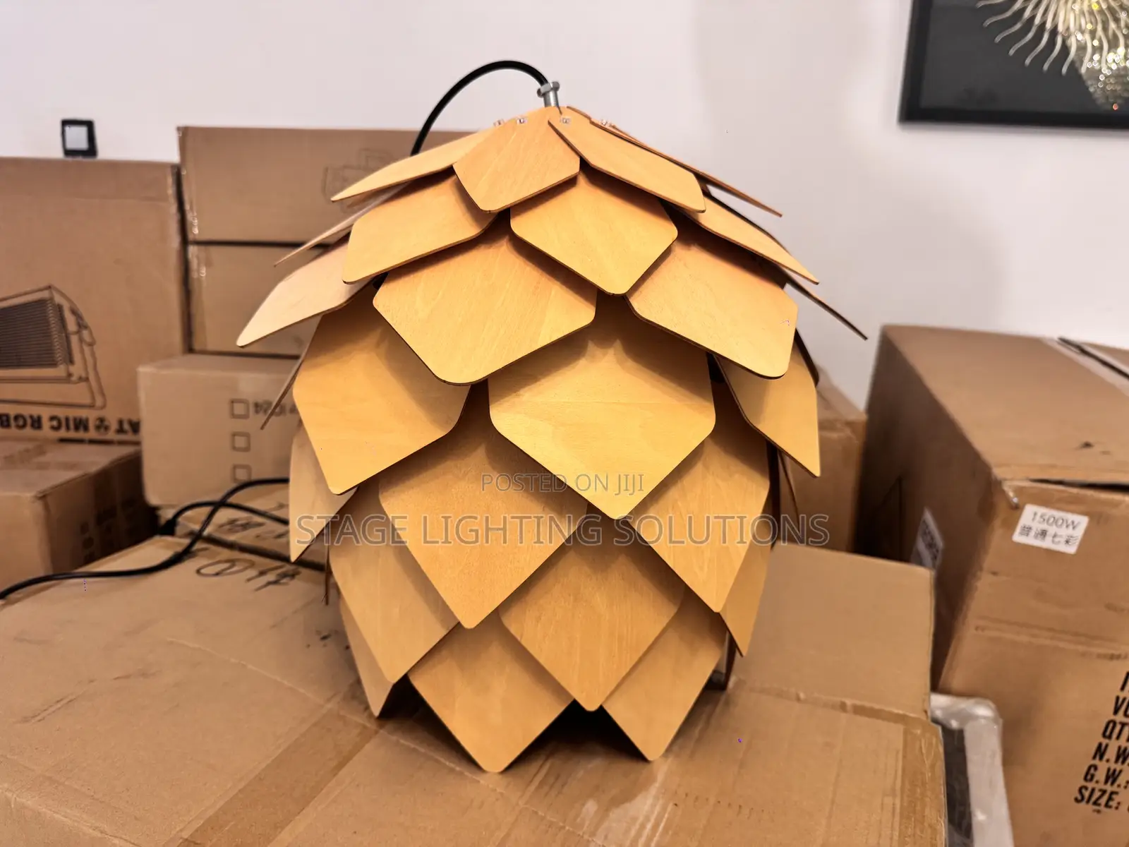 Wooden Rattan Rustic Lights