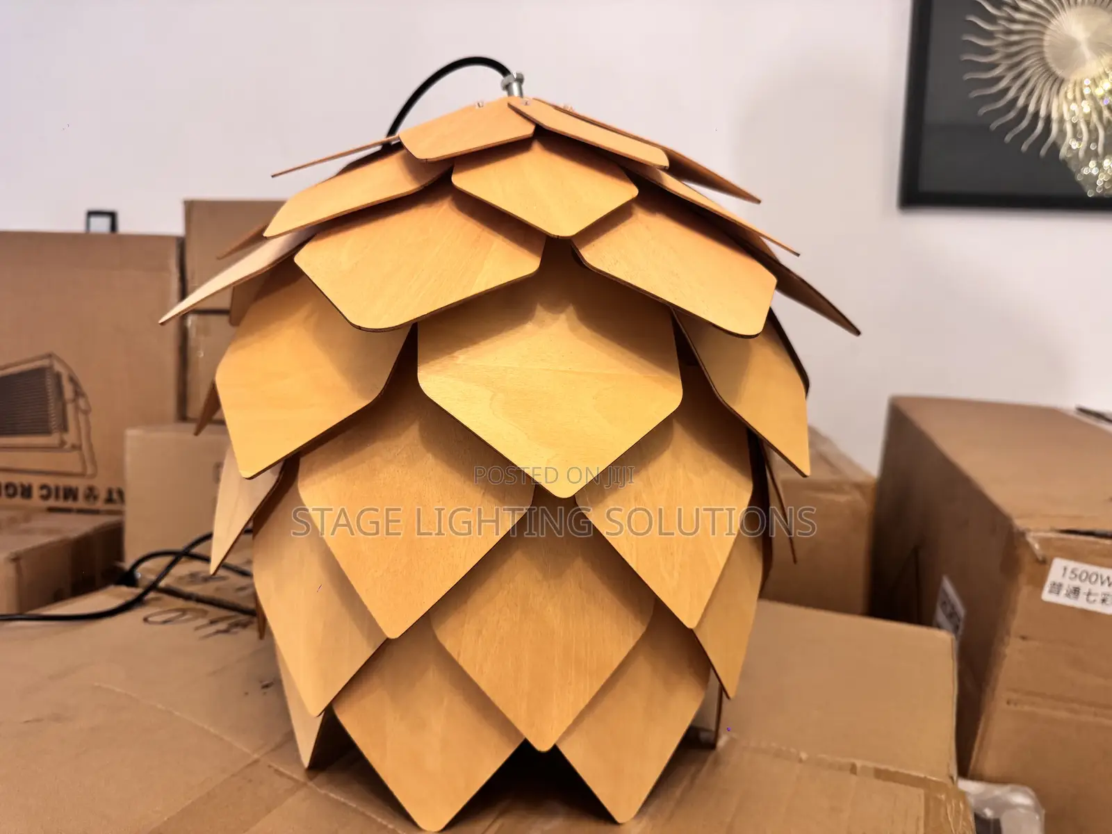 Wooden Rattan Rustic Lights