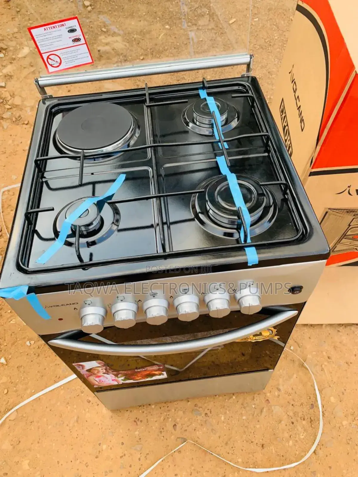 Volcano 50x50 3+1 Electric Gas Cooker