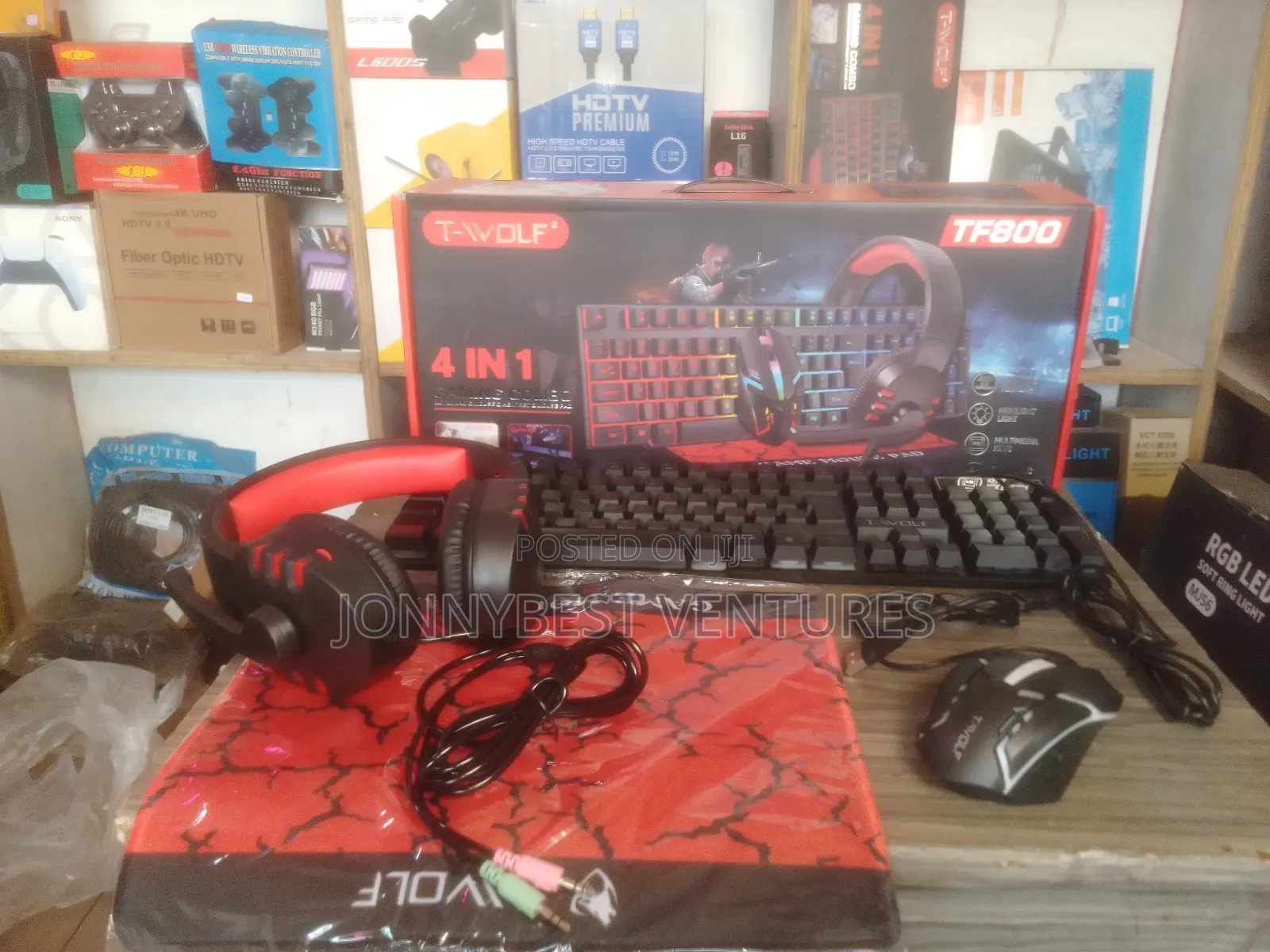 4in1 Gaming Combo Keyboard, Mouse, Headset, Mouse Pad