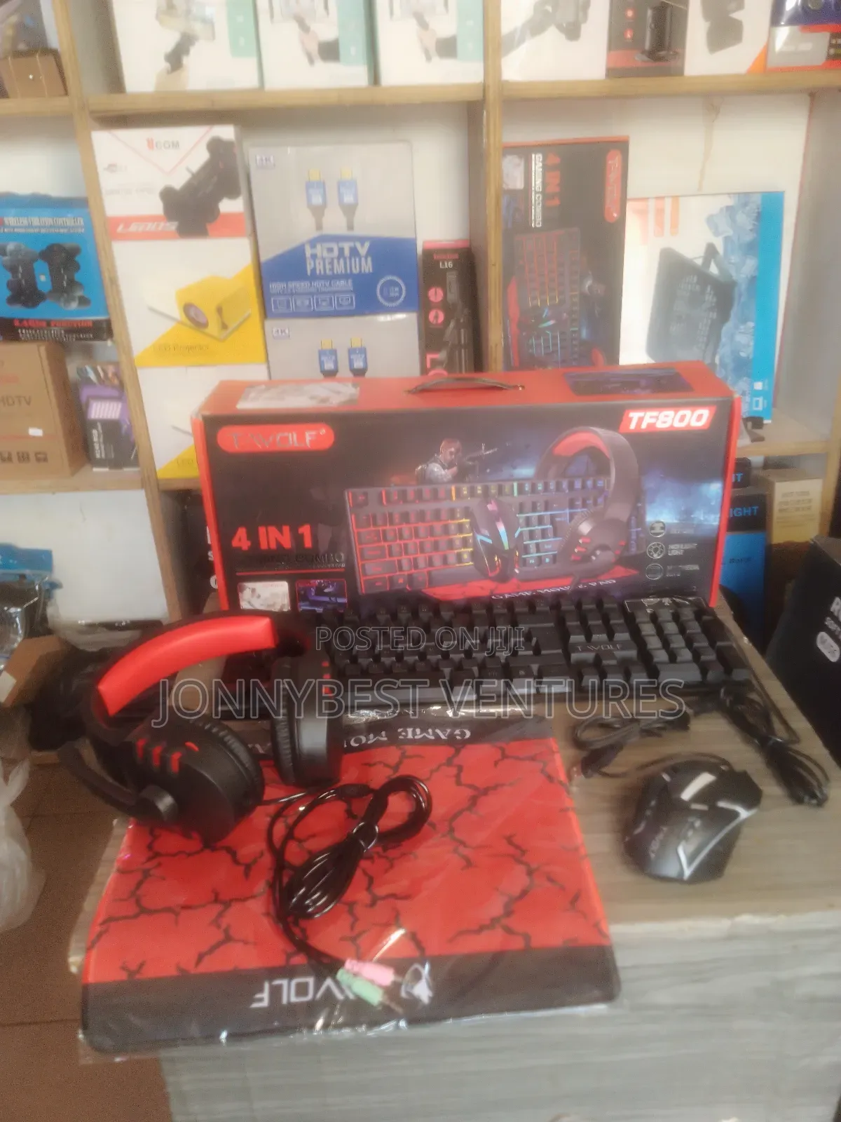 4in1 Gaming Combo Keyboard, Mouse, Headset, Mouse Pad
