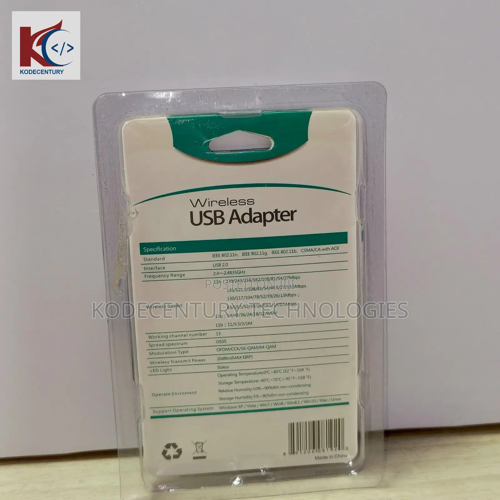 Wi-Fi Adapter (Usb, 300mbps)