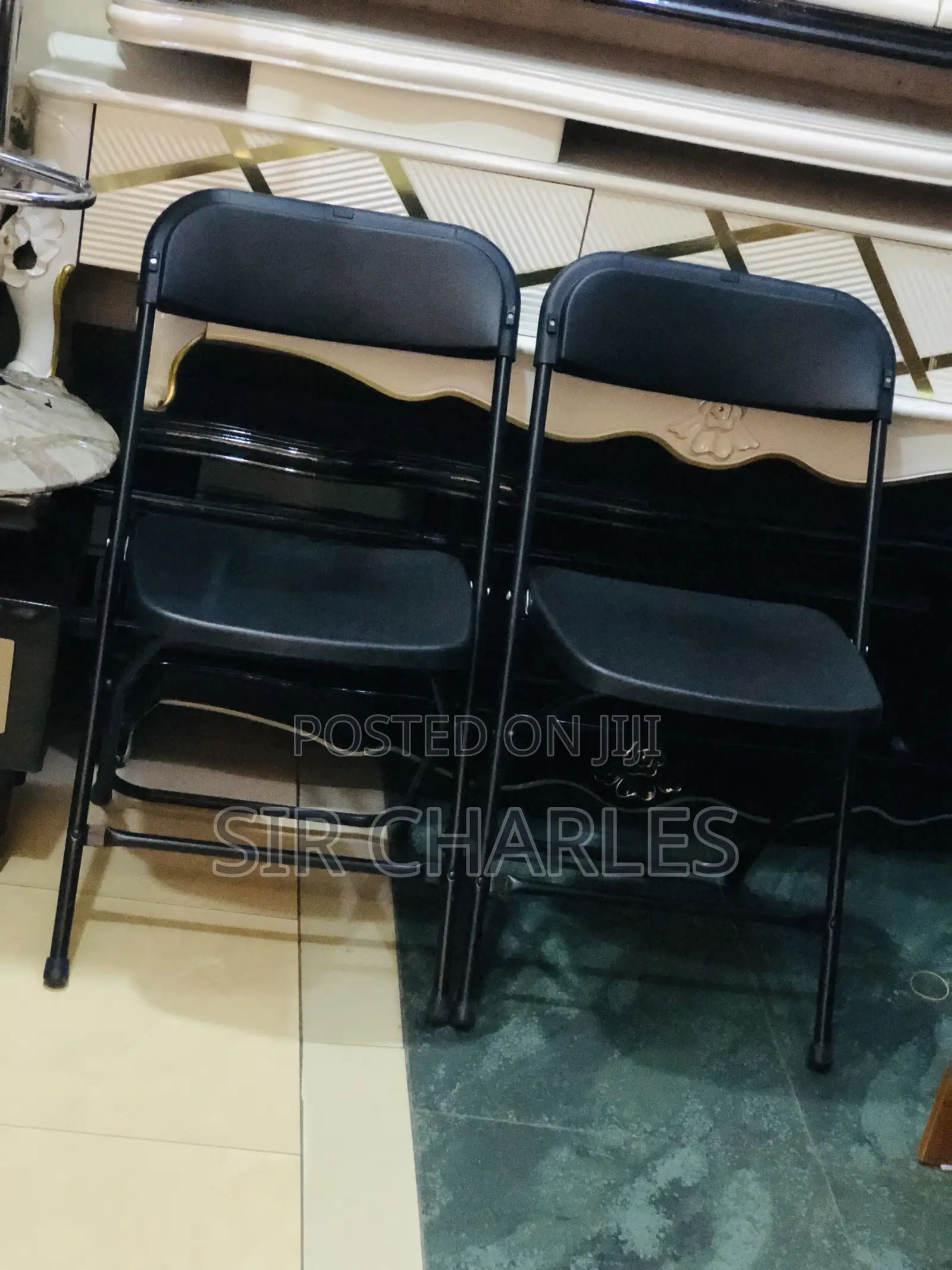 Flat Back Plastic Foldable Chair