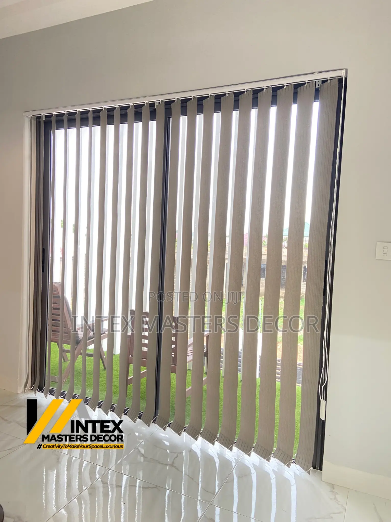 Grey Vertical Blinds