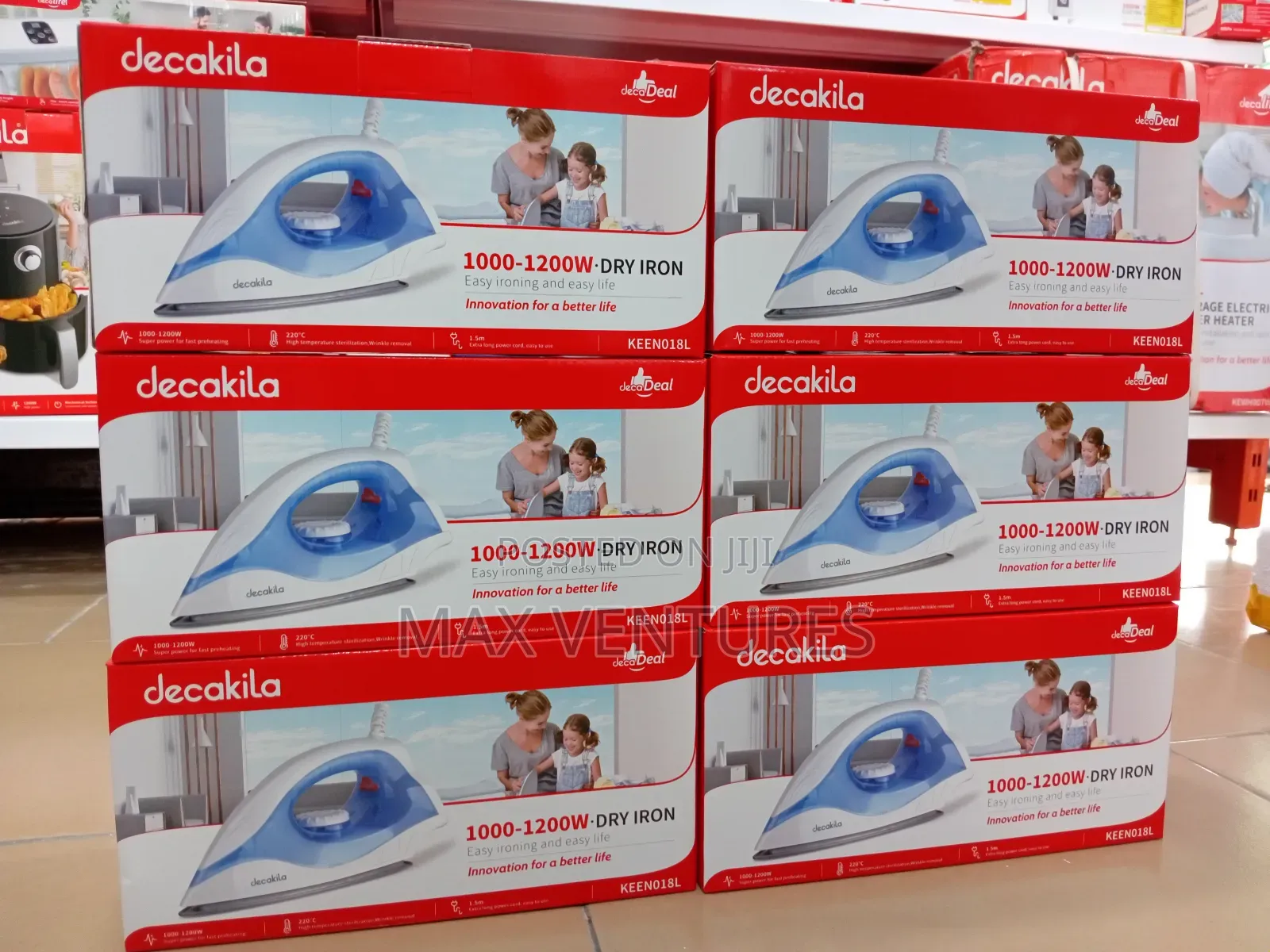 Wrinkle Remover 1200w Dry Iron Decakila