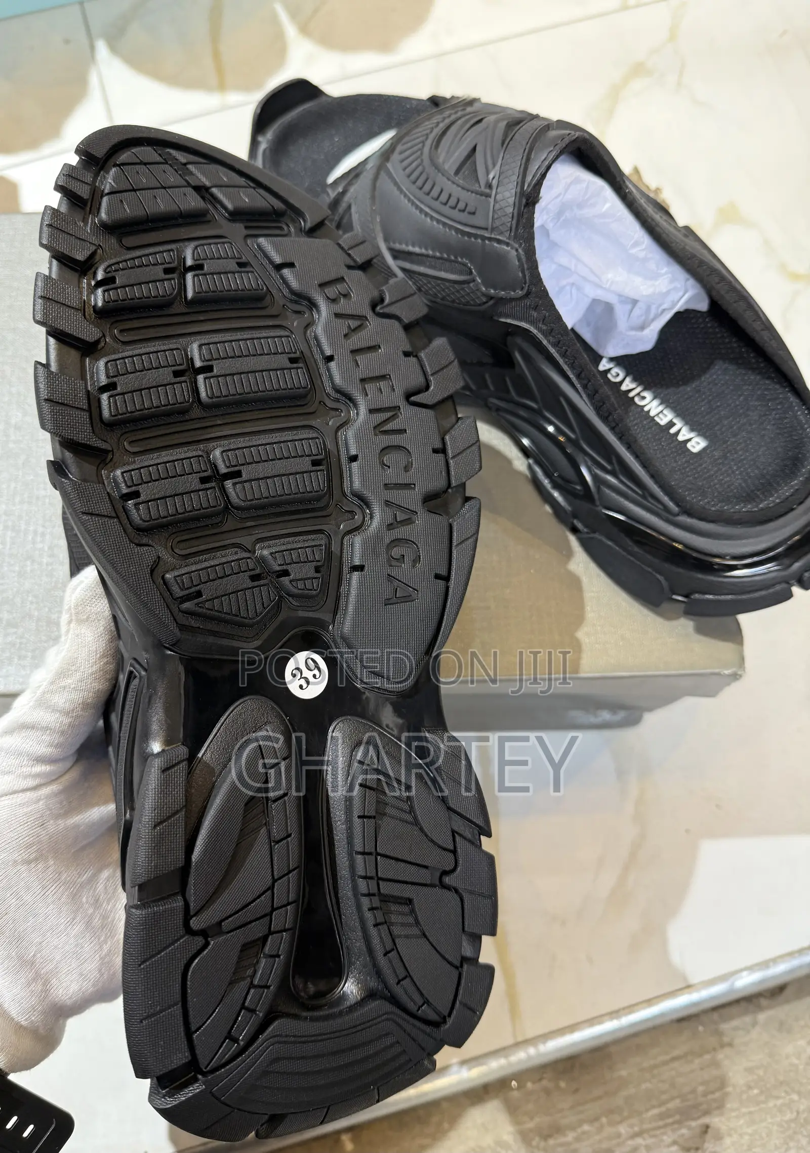 Balenciaga Track Slide Sandals – Triple Black Edition