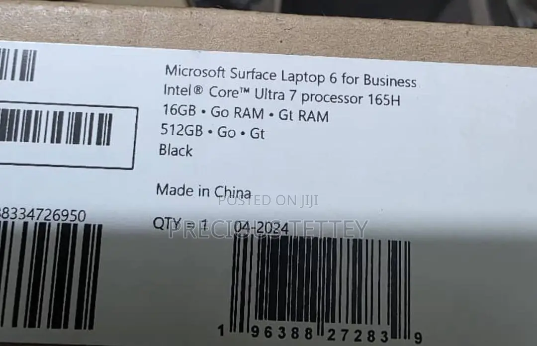 New Laptop Microsoft Surface Laptop 6 16GB Intel Core Ultra 7 SSD 512GB