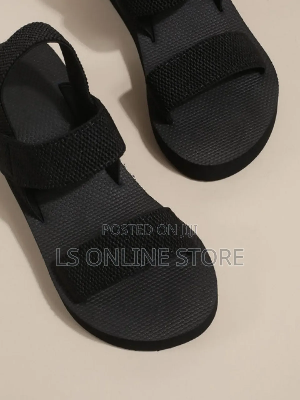 Ladies Simple Black Sandals