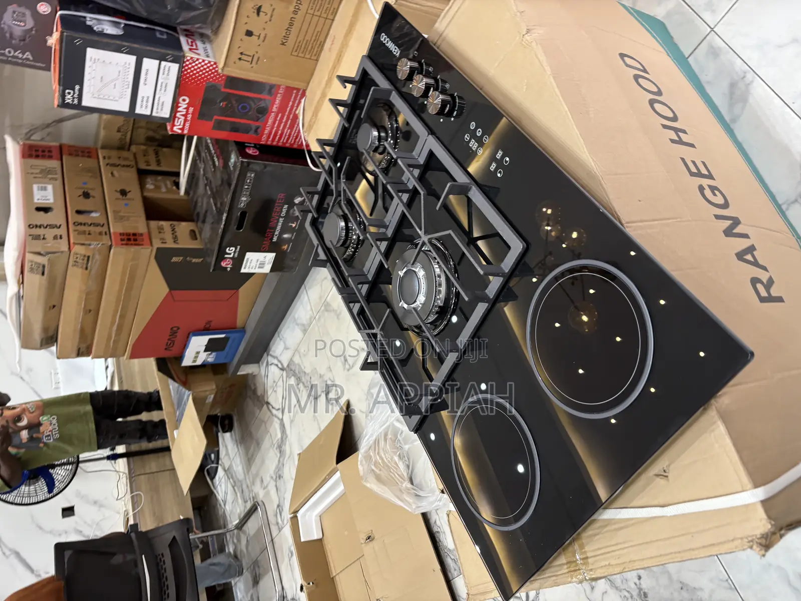 Brand New Kenwood 90cm Inbuilt Tempered Glass 3 Gas + 2 Electric Hob.