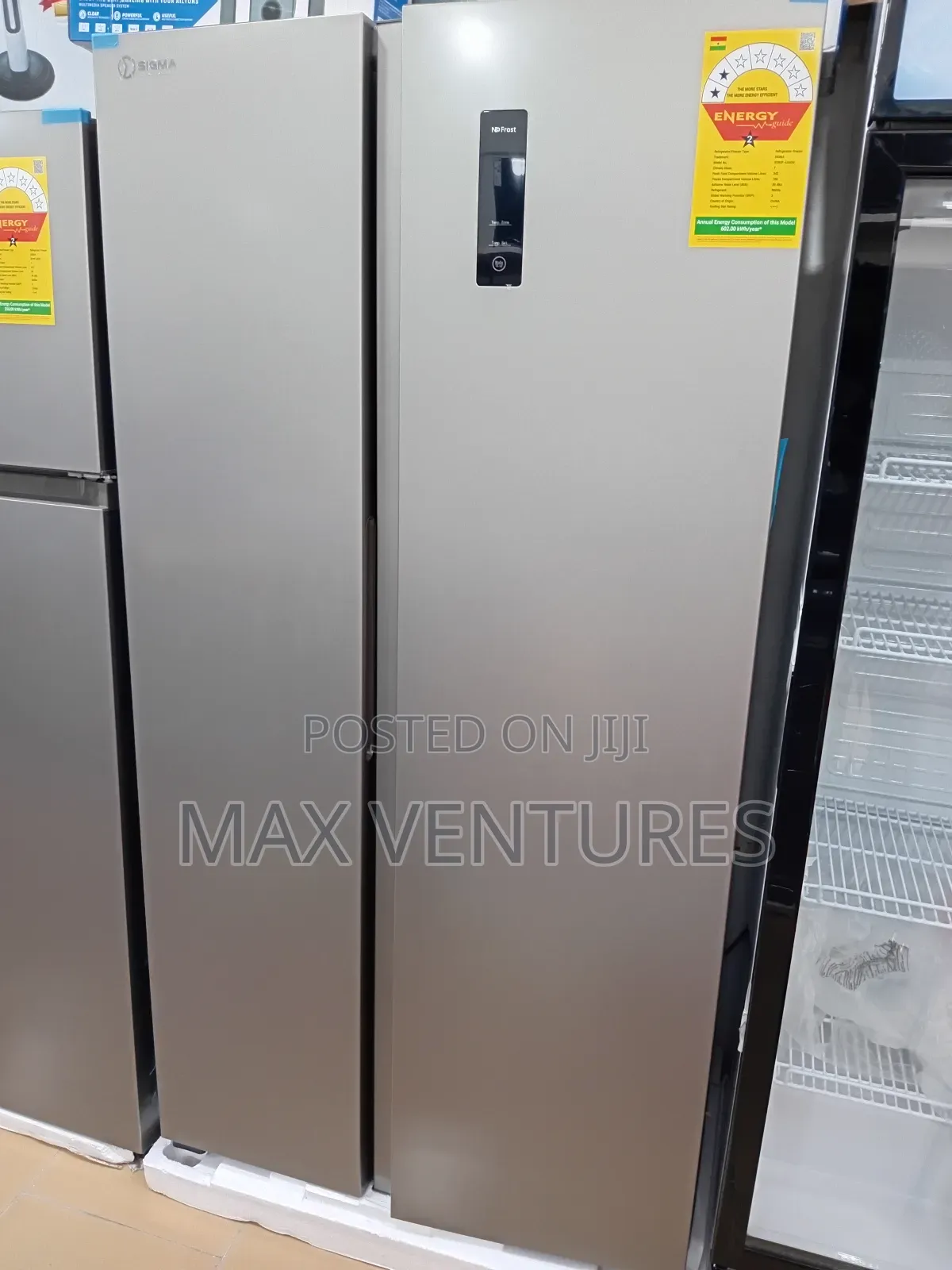 Side by Side Double Door Sigma 528litres Refrigerator