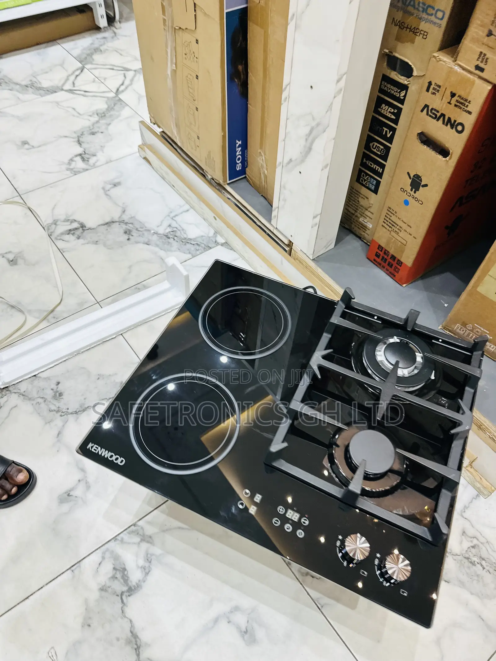 Stainless Steel Black 2-2 Stove Gas Electric Kenwood