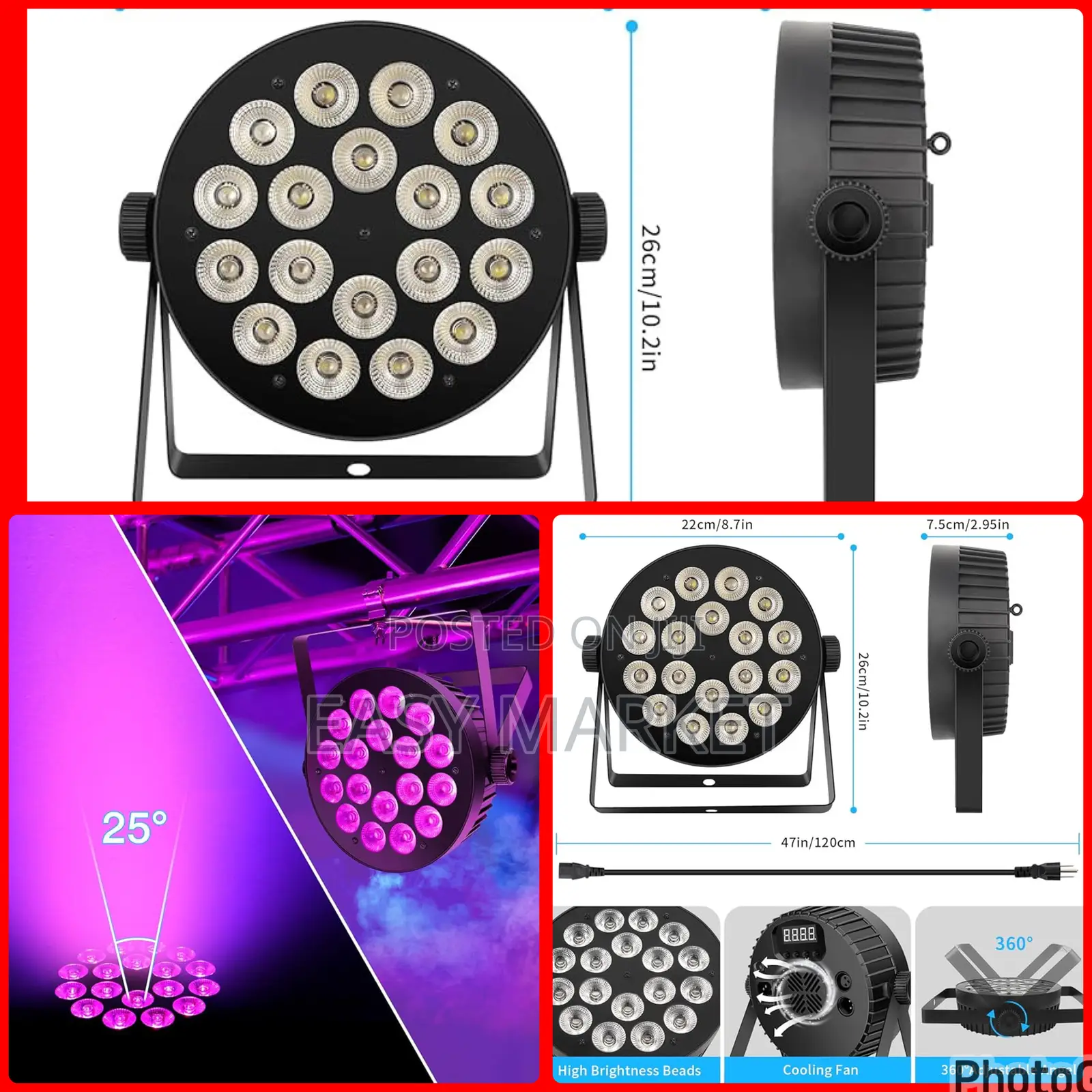 Big 18 Bulbs Par Stage Light