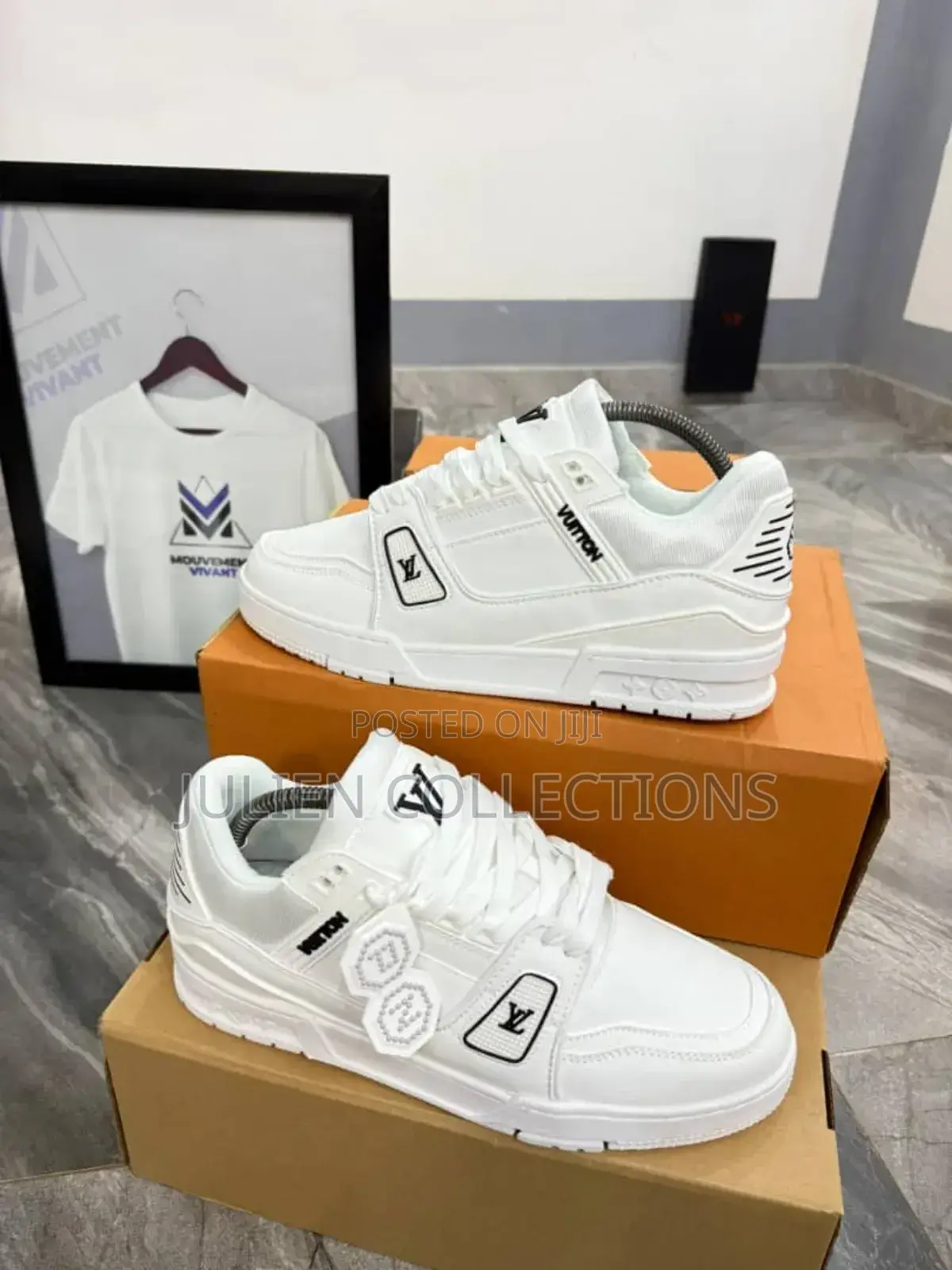 Louis Vuitton Lv White Leather