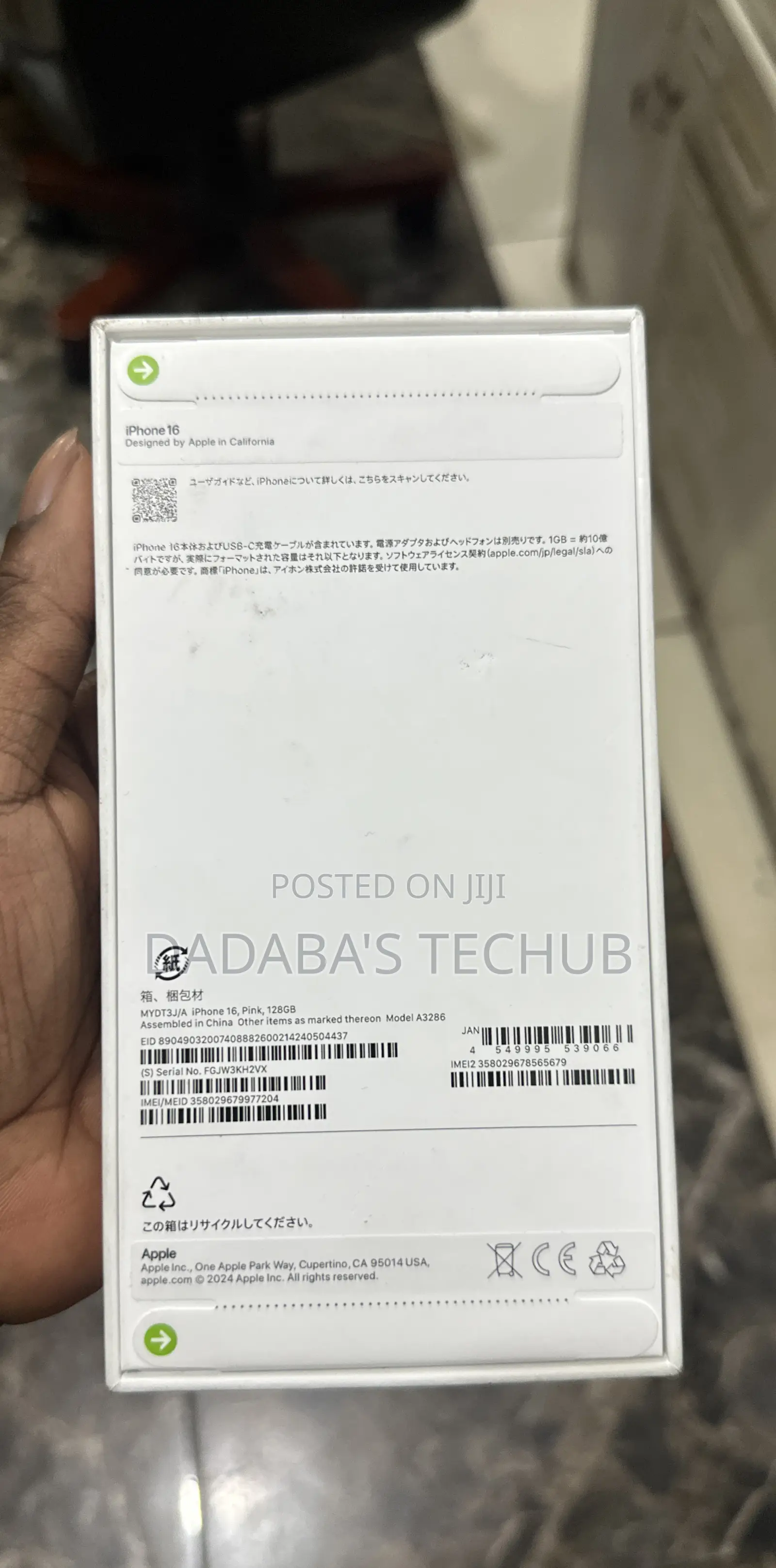 New Apple iPhone 16 128 GB Pink