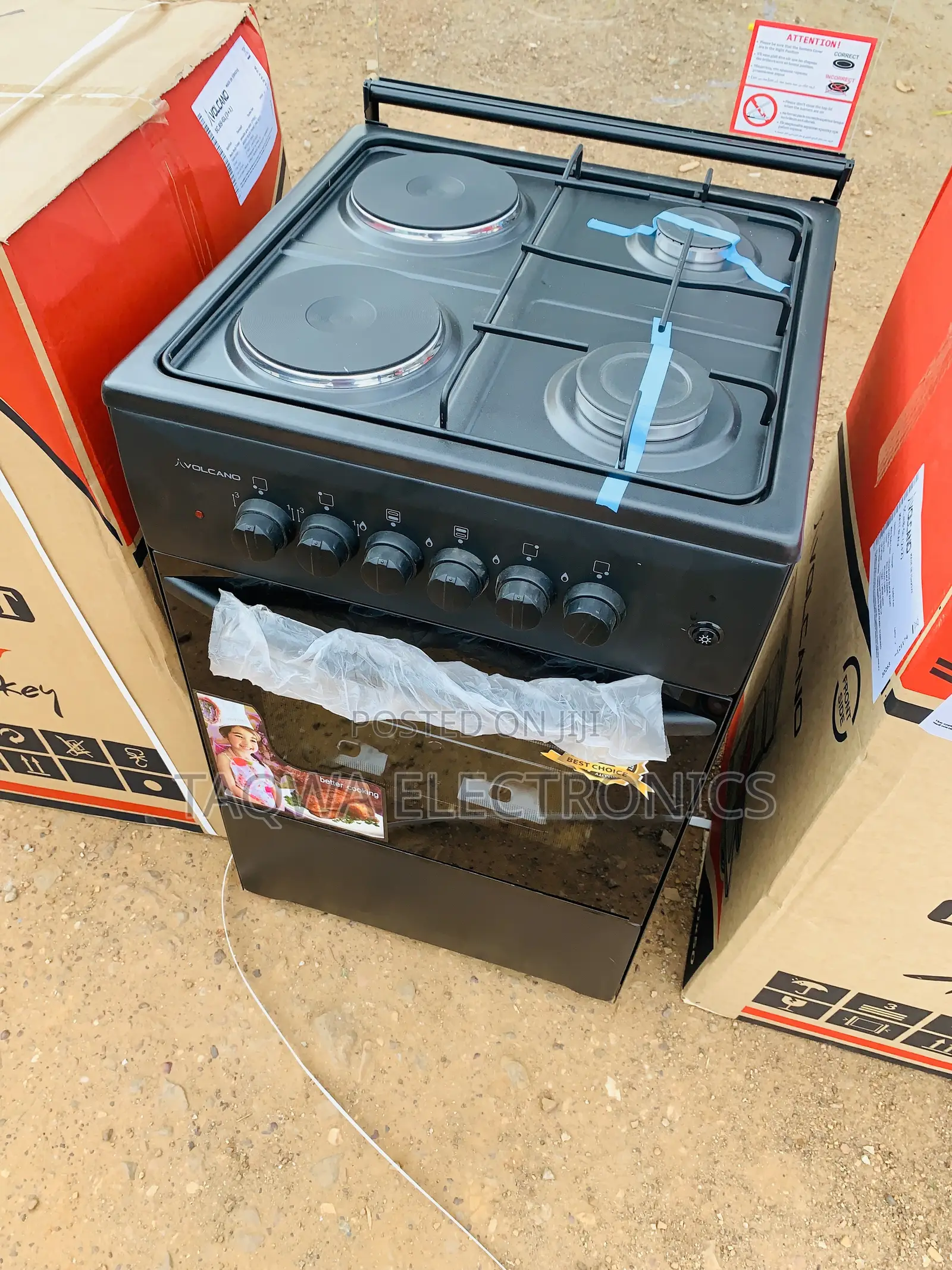 Classy 2+2 Volcano 50x50 (2 Gas 2 Electric)Gas Cooker