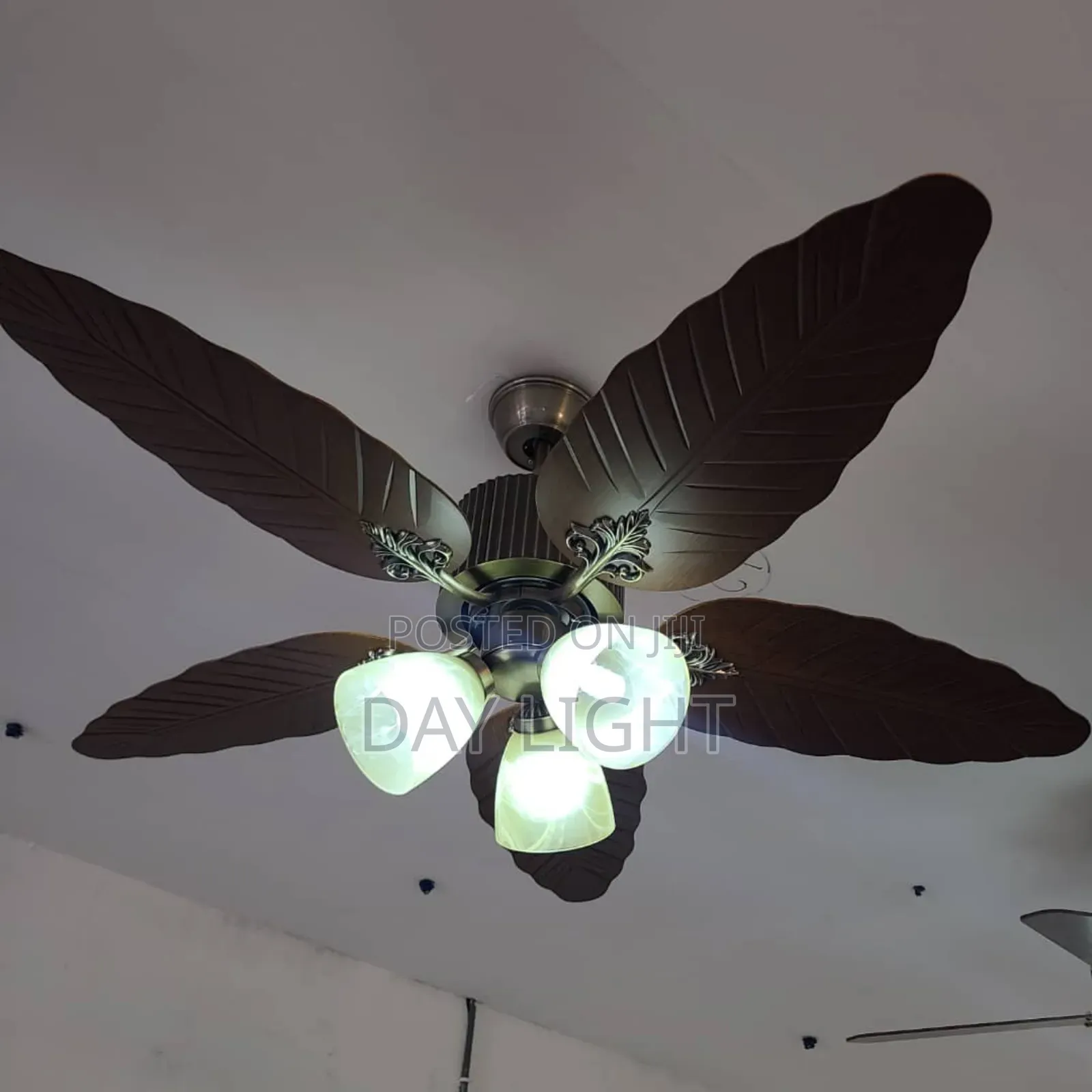 Leaf Remote Chandelier Fan With Light.