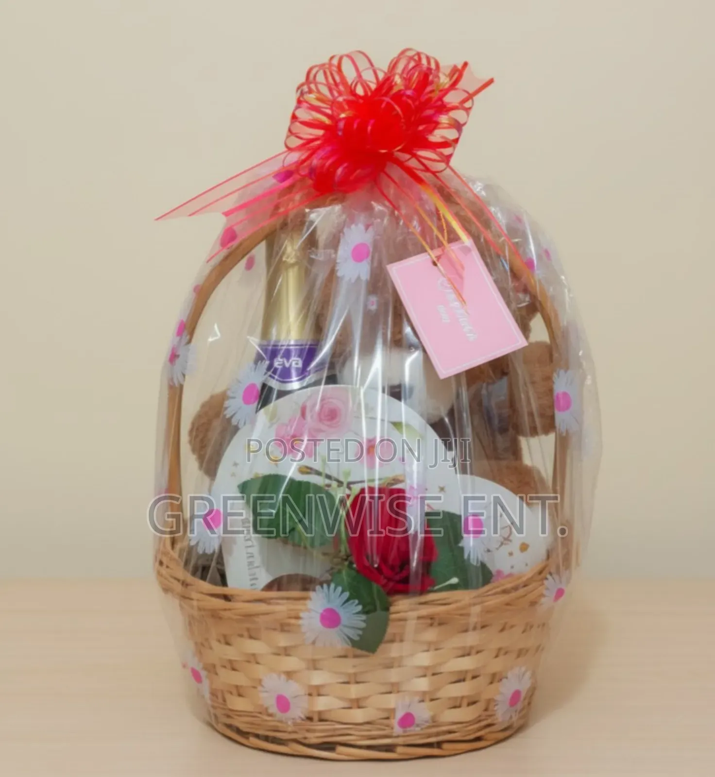 Thoughtful Celebration Gift Basket With Teddy Bear & Sparkling Wine