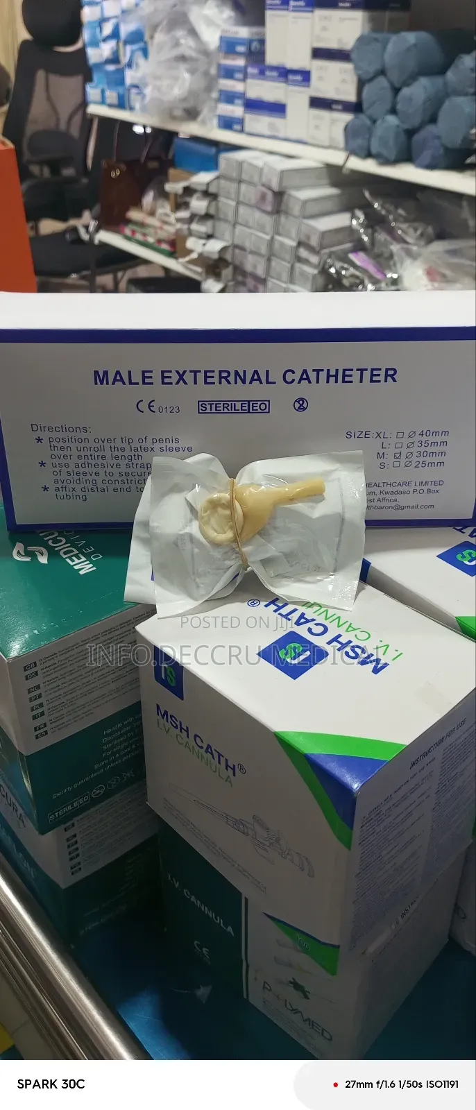 Male External or Condom Catheter, (All Sizes L,M,S)