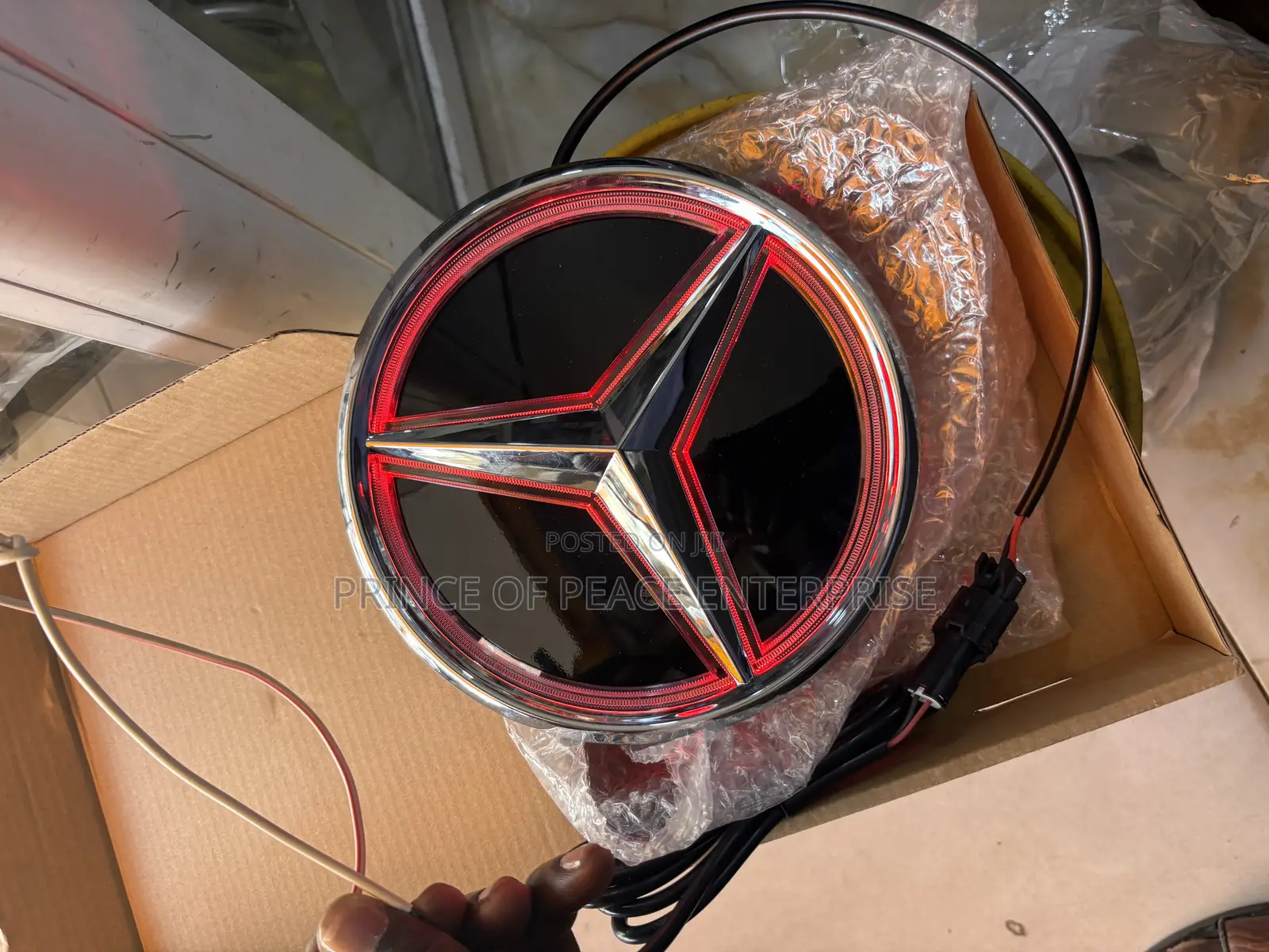 Benz Led Front Crown Red