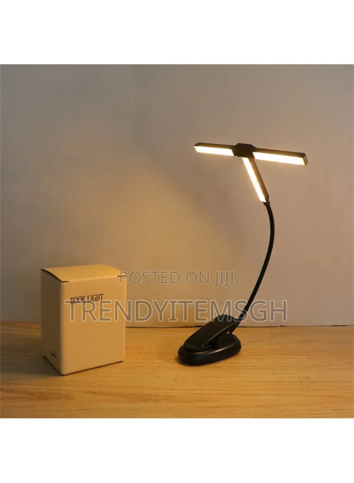 90 Degree Adjustable Dual Head Reading Lamp Foldable Clip Light