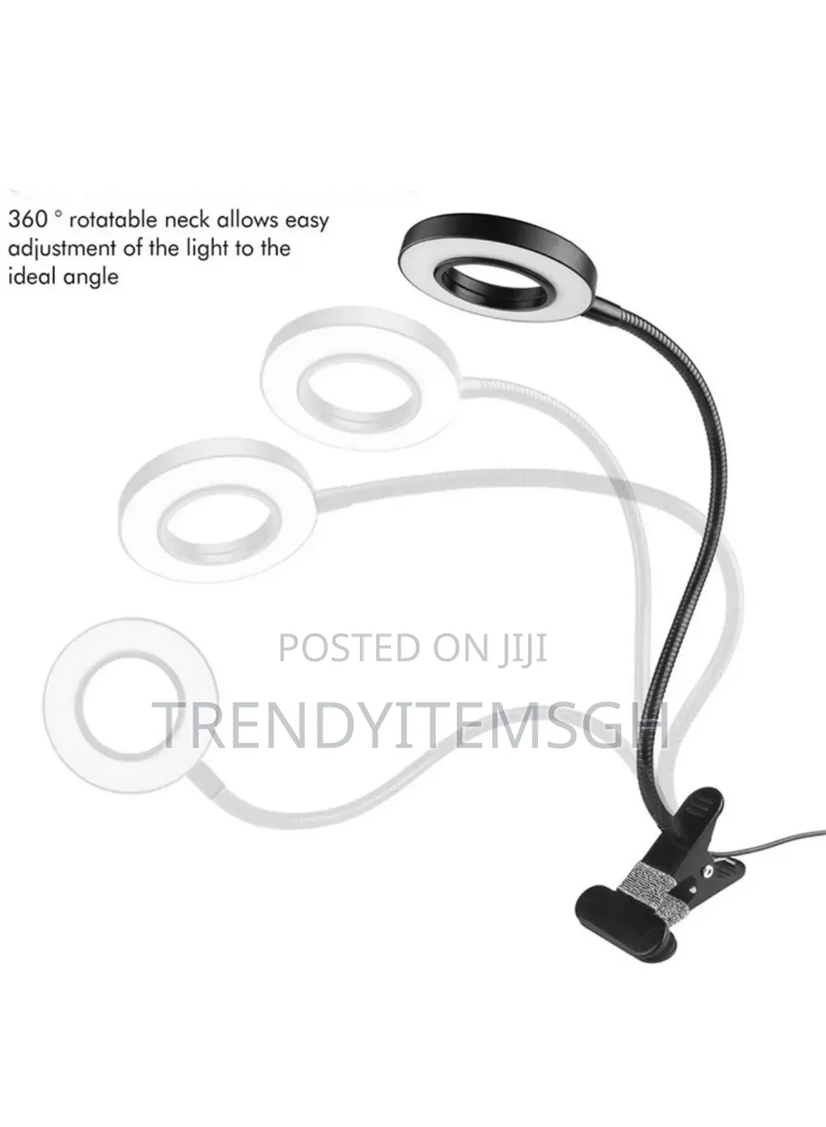 Clip-on Usb Table Lamp With 3 Color Modes Adjustable 10 Brightness