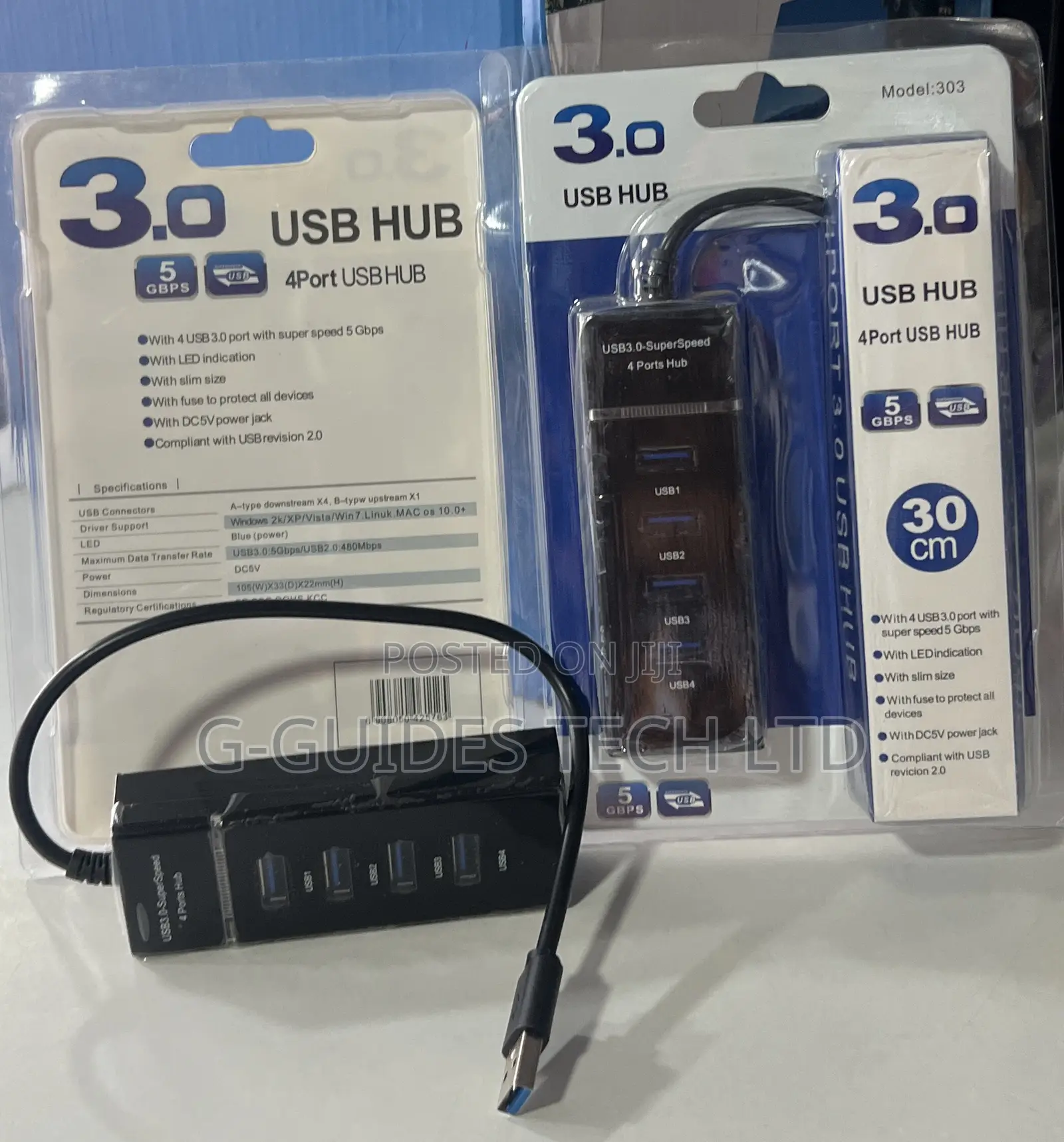 4-Port Usb Hub, 4port 3.0 Usb Hub