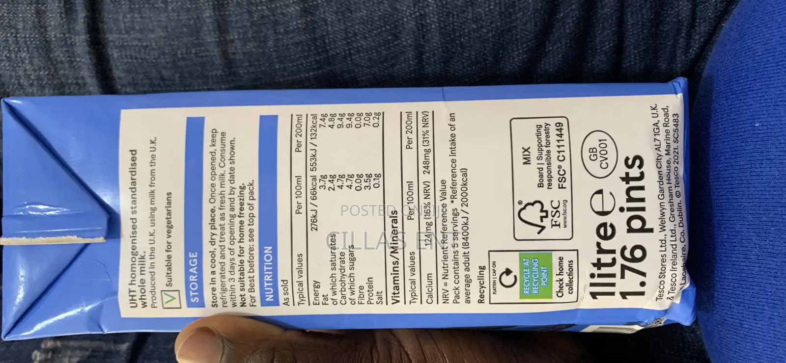 Tesco Whole Milk
