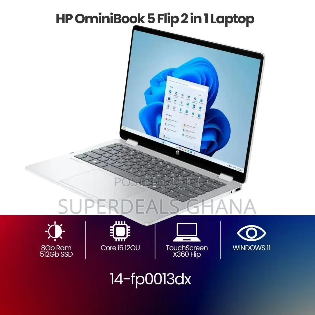 New Laptop HP OmniBook 5 Flip 8GB Intel Core i5 SSD 512GB