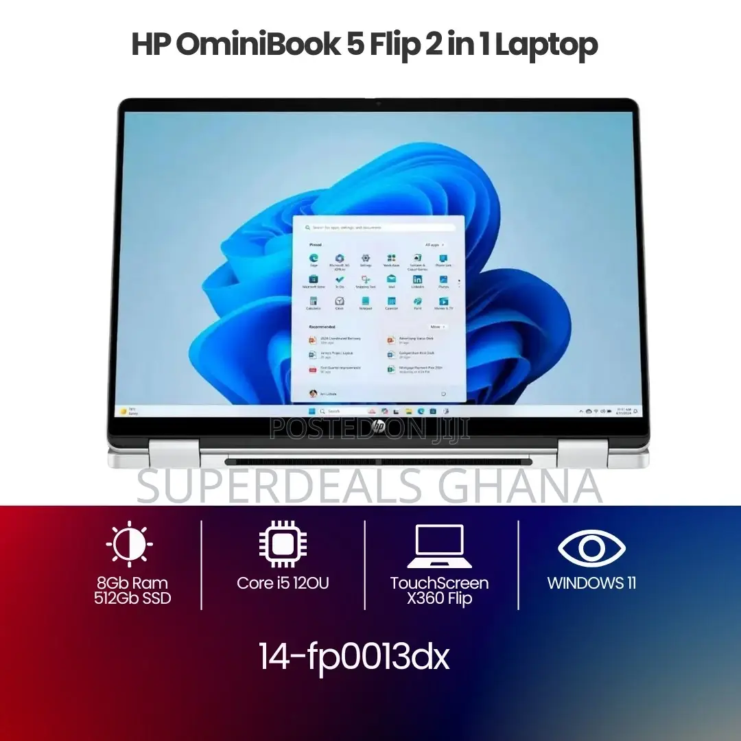 New Laptop HP OmniBook 5 Flip 8GB Intel Core i5 SSD 512GB